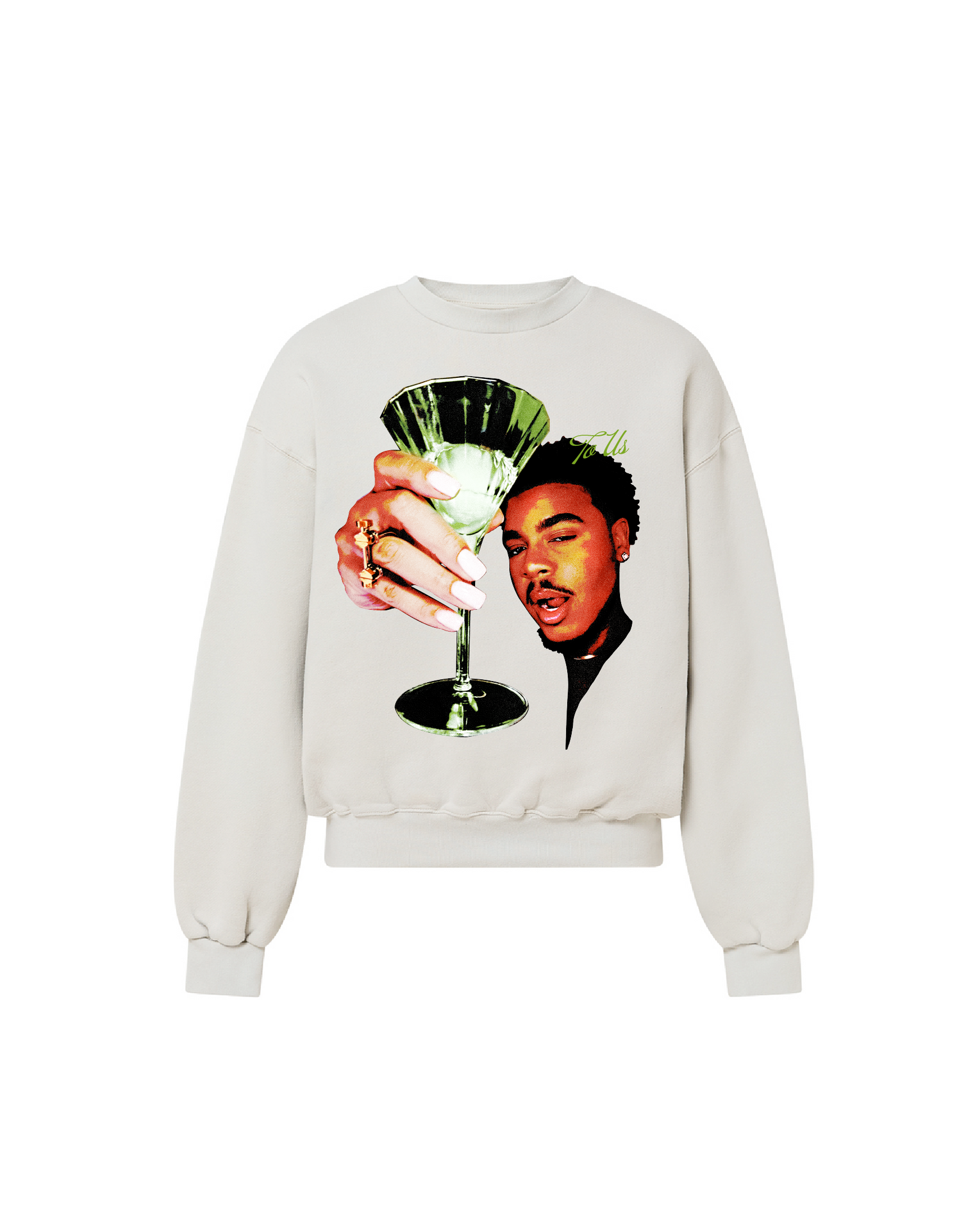 TO US SIGNATURE CREWNECK (BONE) – by Scot Louie