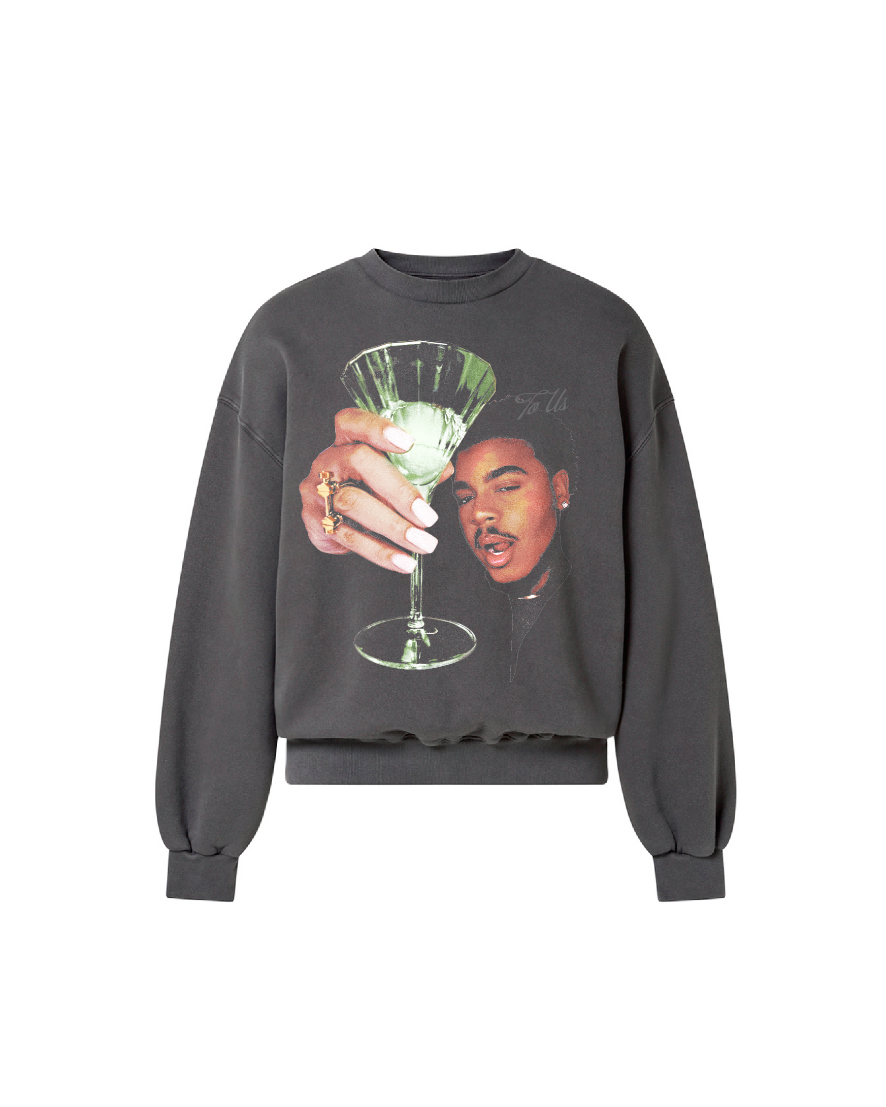 TO US SIGNATURE CREWNECK (WASHED BLACK)