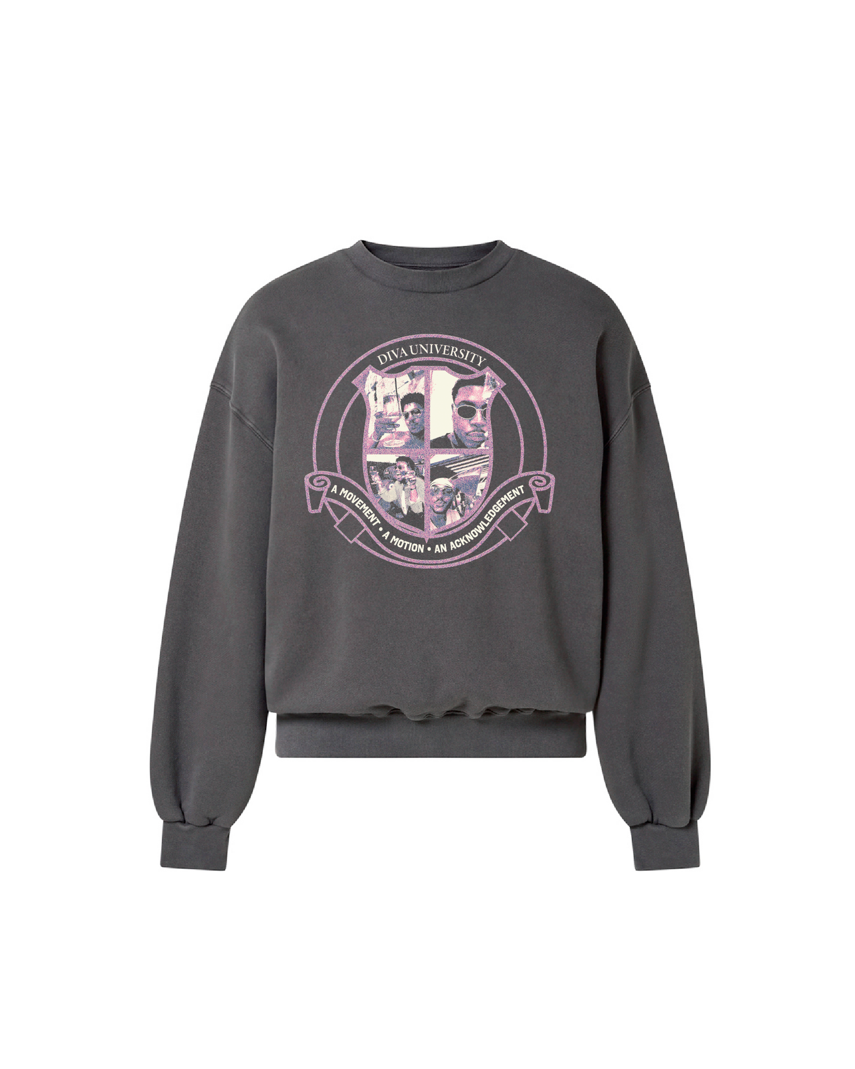 DIVA UNIVERSITY CREWNECK (WASHED BLACK)
